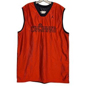 CINCINNATI BEARCATS Jersey Mens XL Red Black Spell Out JORDAN Jumpman REVERSIBLE